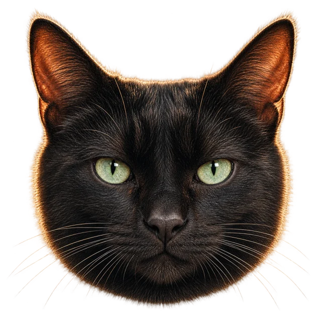 Gata preta de olhos verdes, mascote da Trend Sniffer